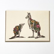 Greeting Card - Kangaroo & Joey